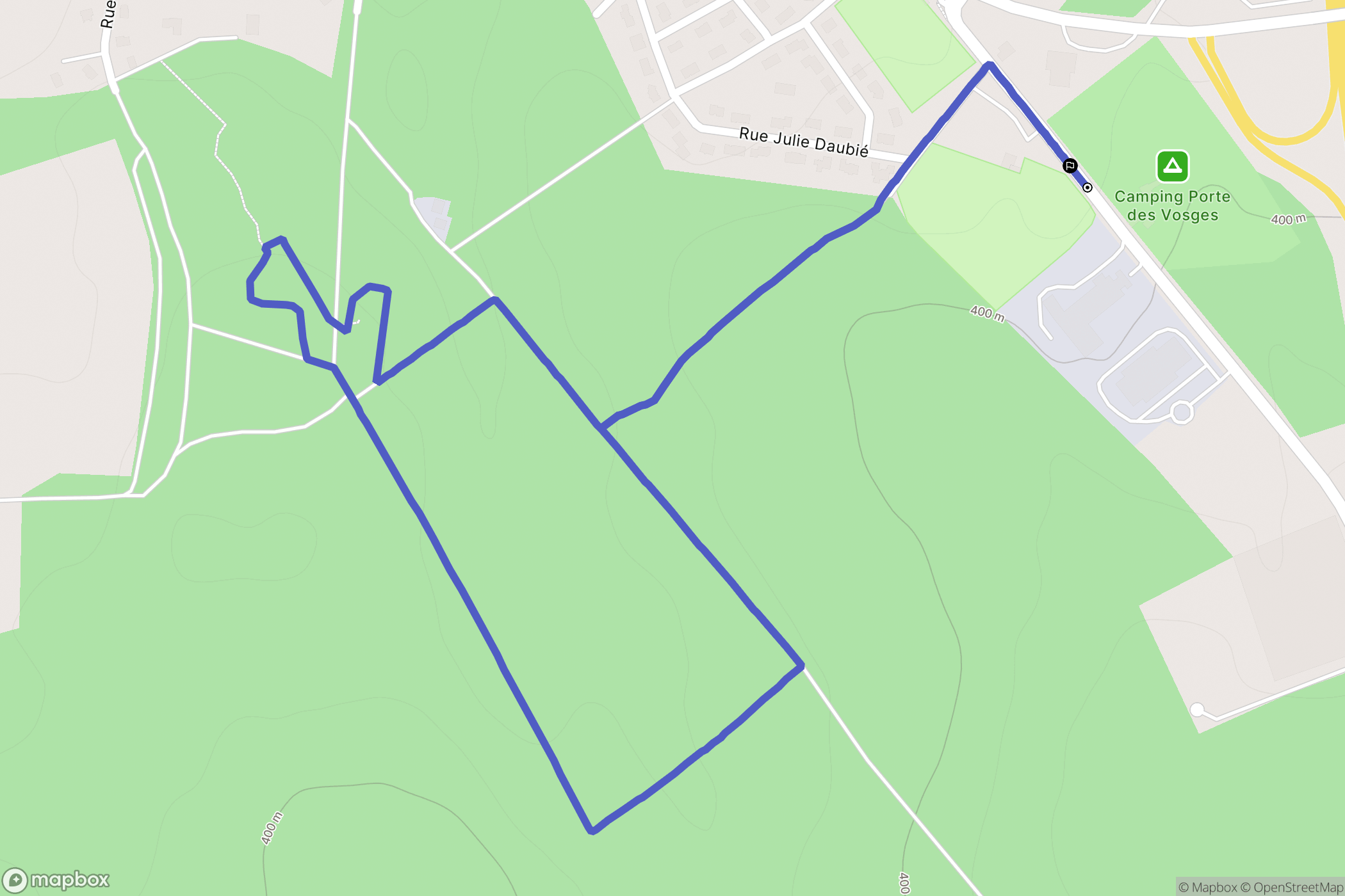 Bulgnéville : carte du parcours de randonnée - France