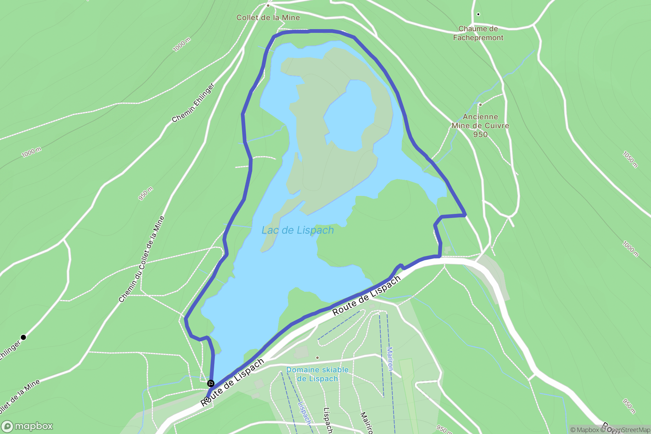 La Bresse : carte du parcours de randonnée - France