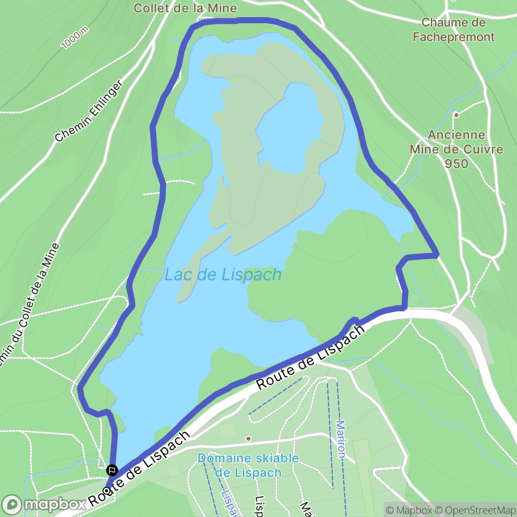 La Bresse : carte du parcours de randonnée - France