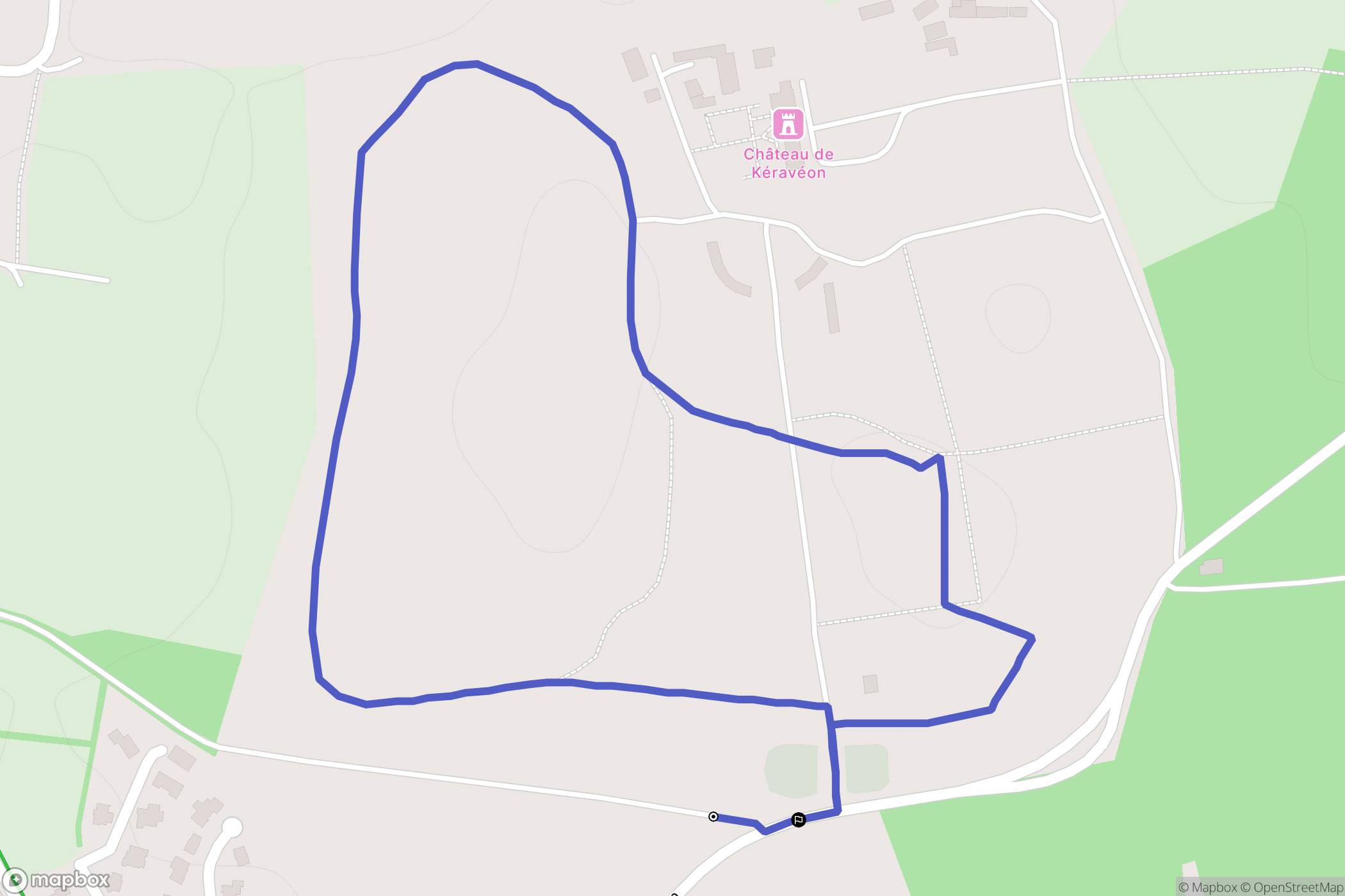 Erdeven : carte du parcours de randonnée - France