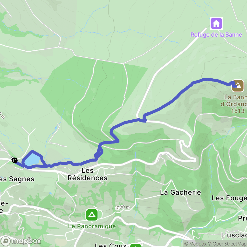 Murat Le Caire : carte du parcours de randonnée - France