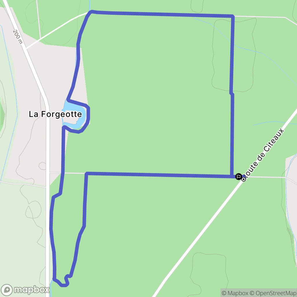 Izeure : carte du parcours de randonnée - France