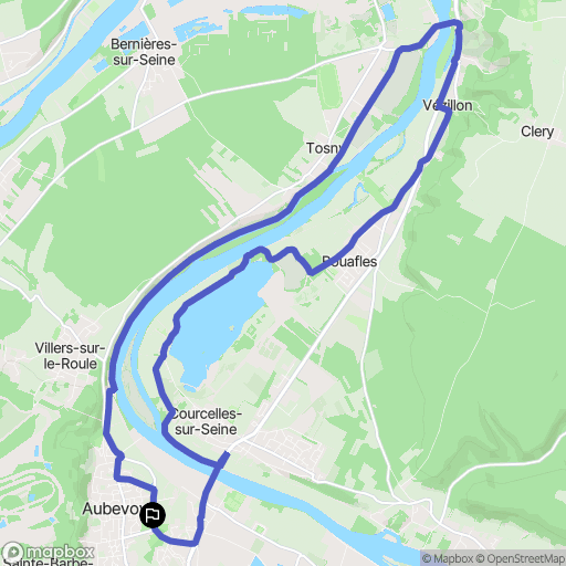 Le Val-d'Hazey : carte du parcours de randonnée - France