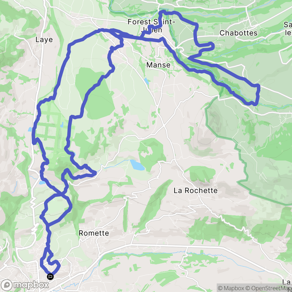 Gap : carte du parcours de randonnée - France