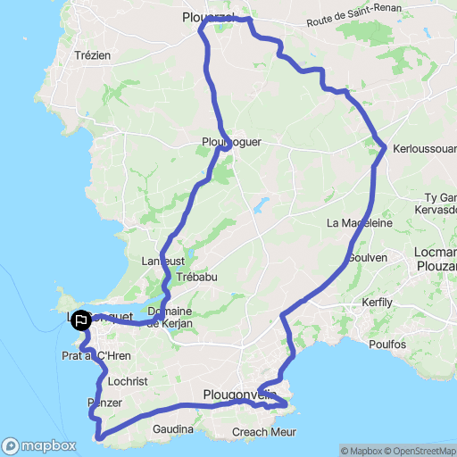 Le Conquet : carte du parcours de randonnée - France