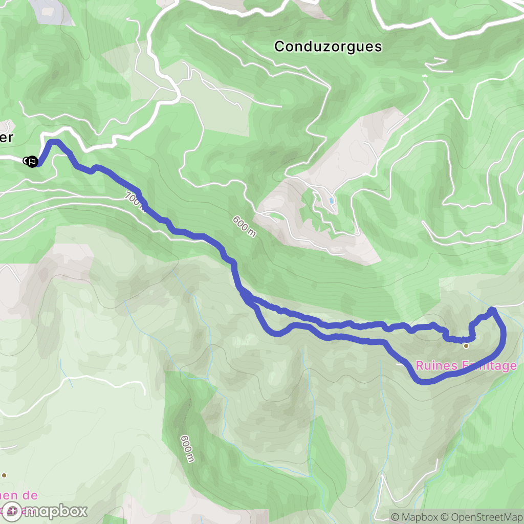 Montdardier : carte du parcours de randonnée - France