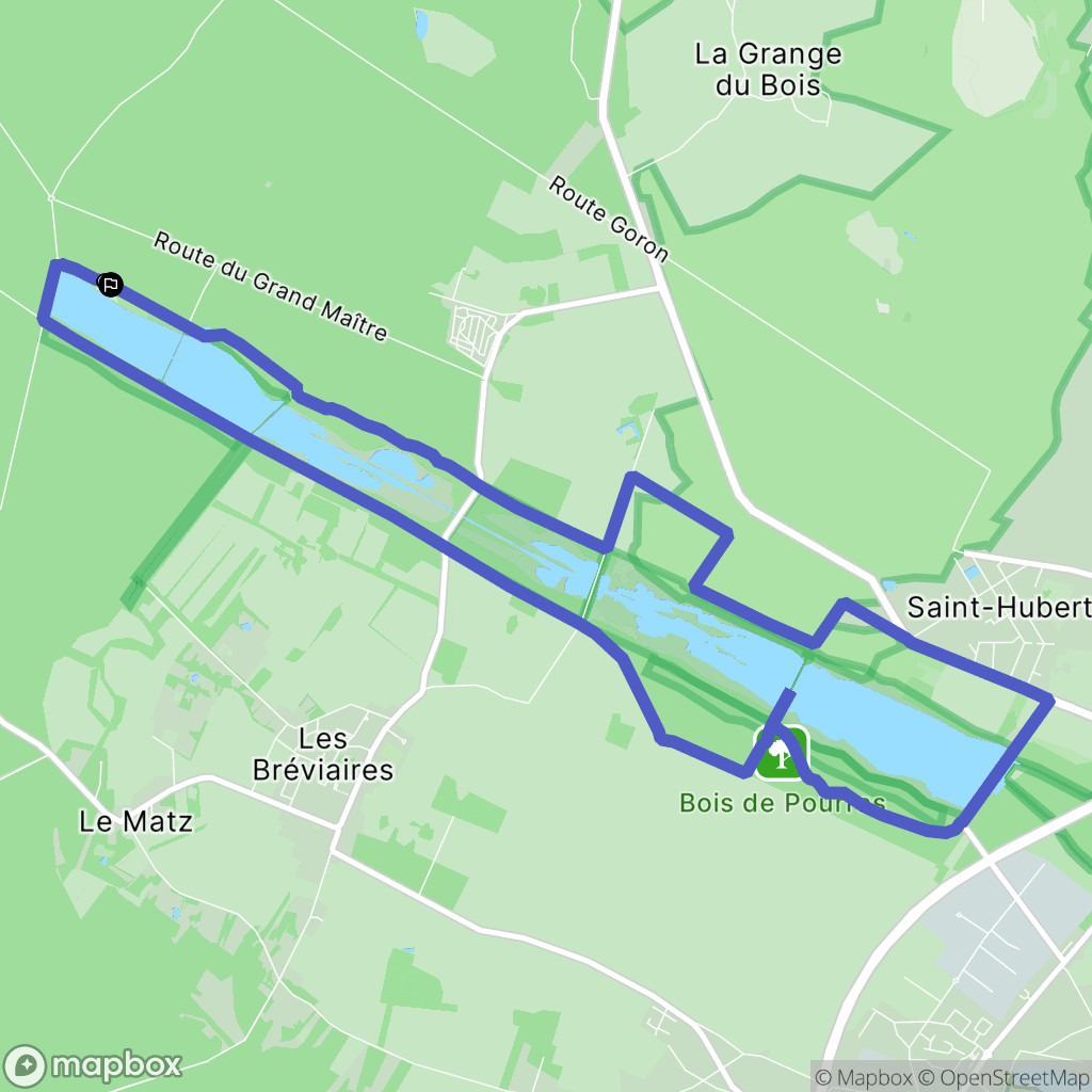 Les Bréviaires : carte du parcours de randonnée - France