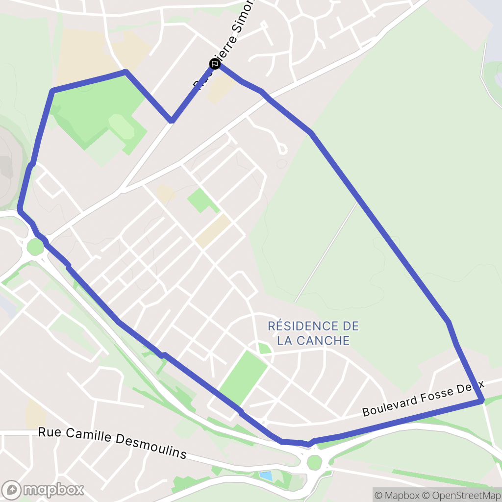 Méricourt : carte du parcours de randonnée - France