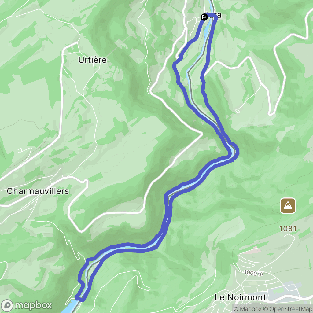 Goumois : carte du parcours de randonnée - France