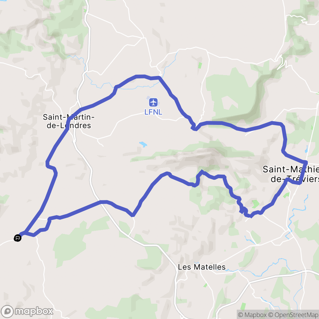Viols-le-Fort : carte du parcours de randonnée - France