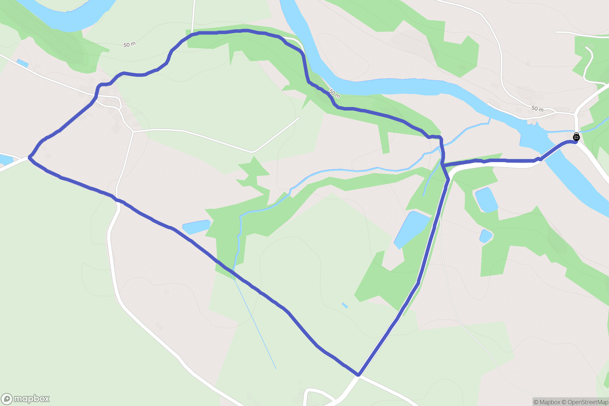 Trans sur Erdre : carte du parcours de randonnée - France