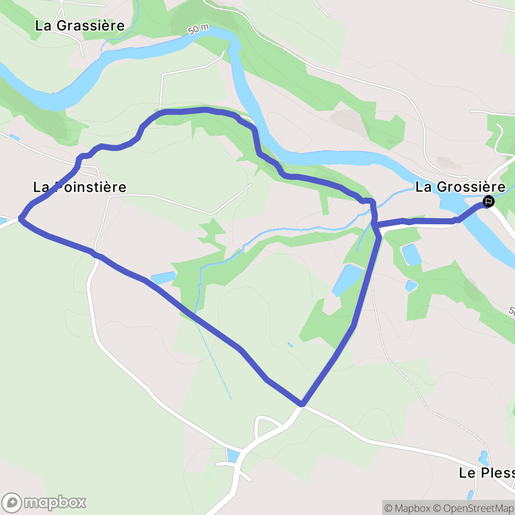 Trans sur Erdre : carte du parcours de randonnée - France