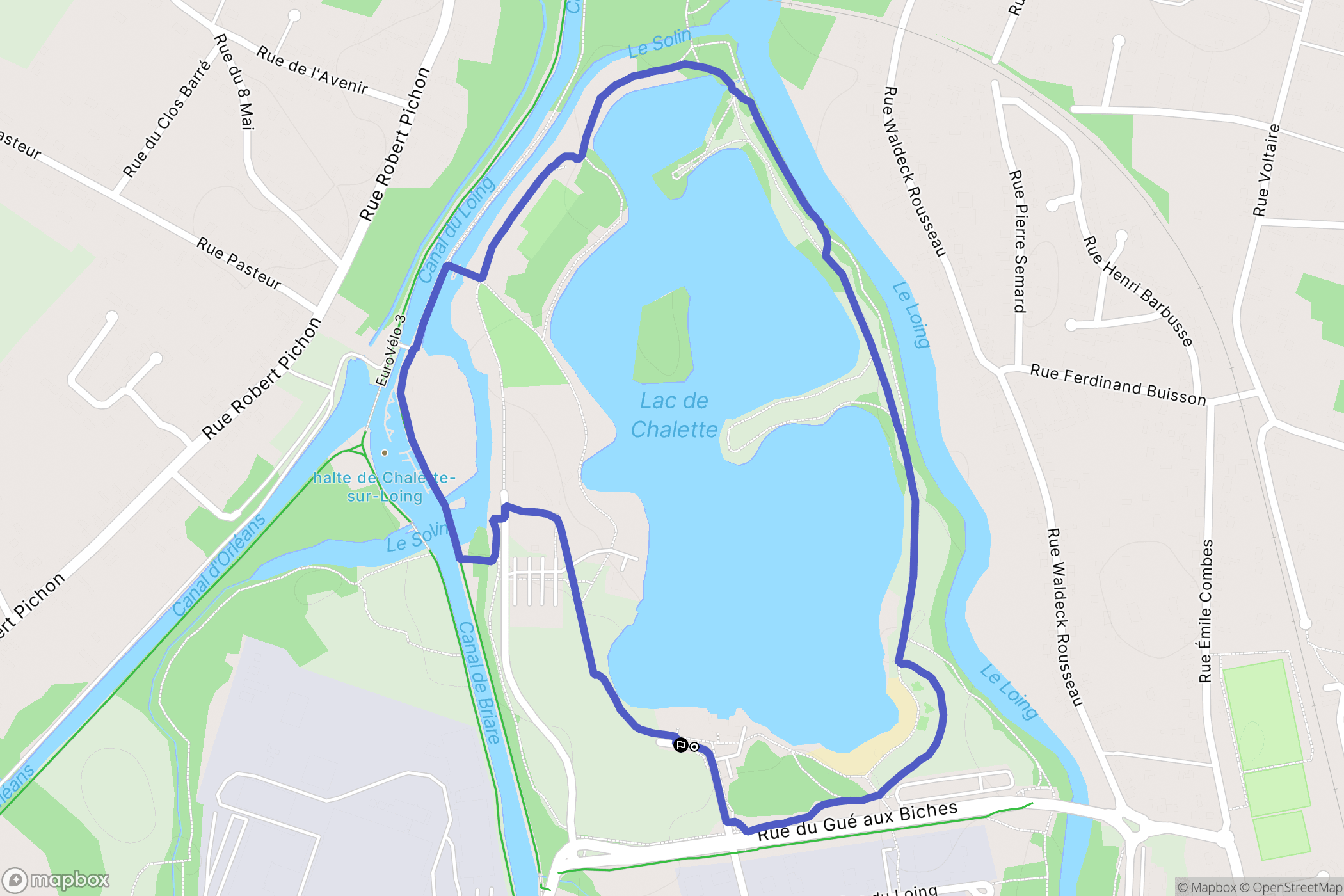 Châlette-sur-Loing : carte du parcours de randonnée - France