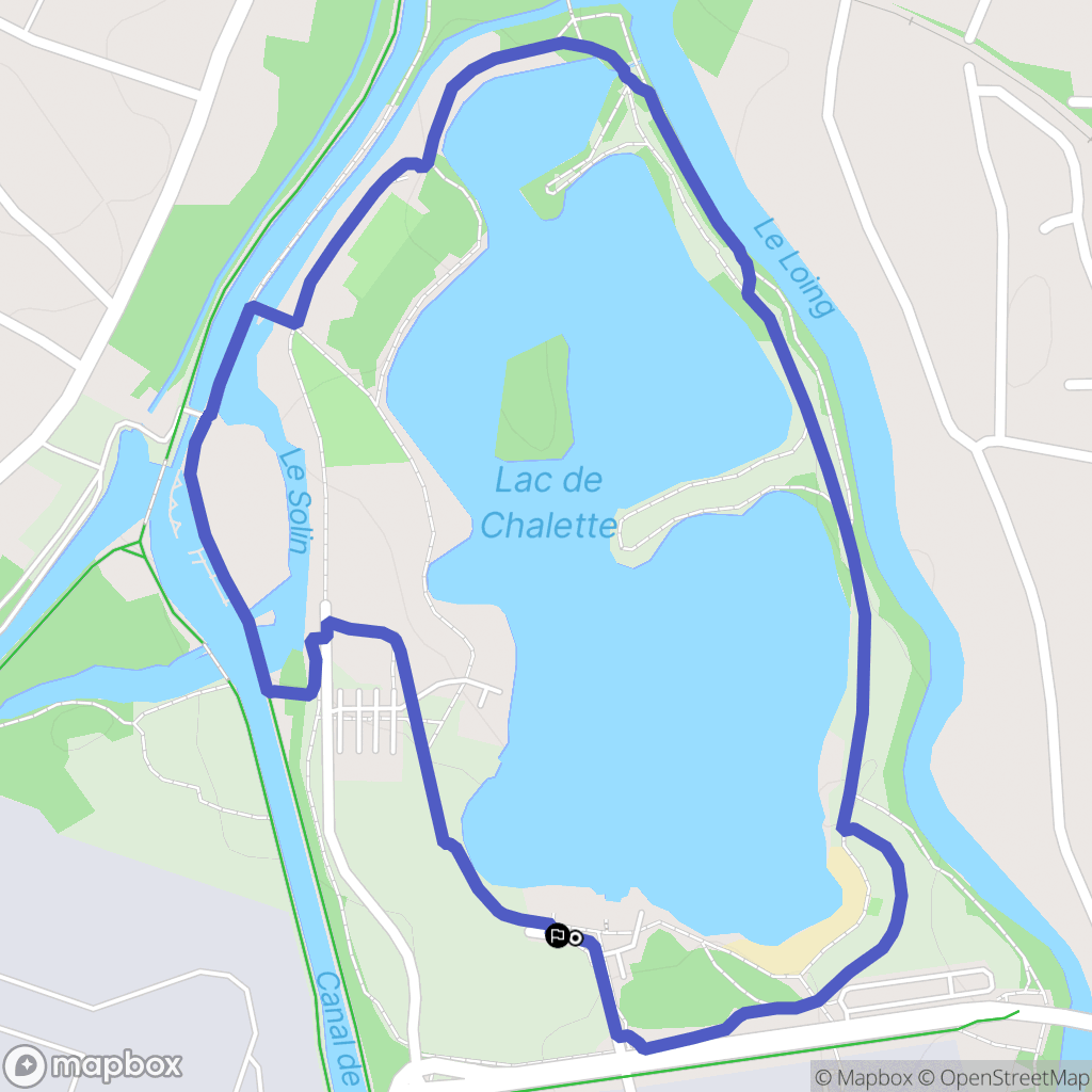 Châlette-sur-Loing : carte du parcours de randonnée - France