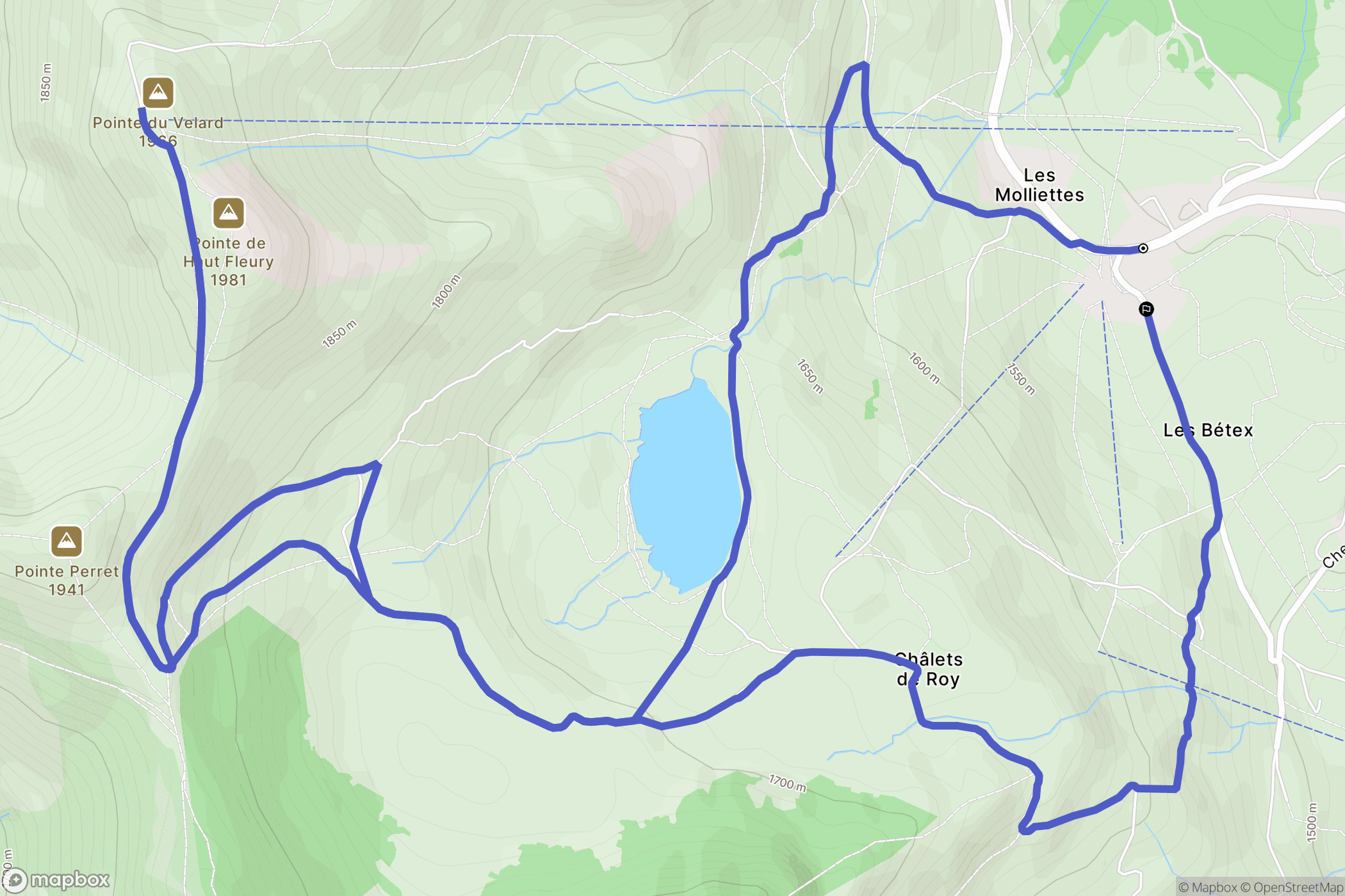 Taninges : carte du parcours de randonnée - France