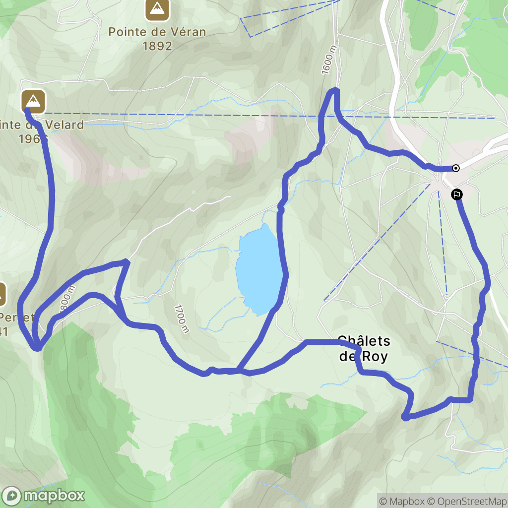 Taninges : carte du parcours de randonnée - France
