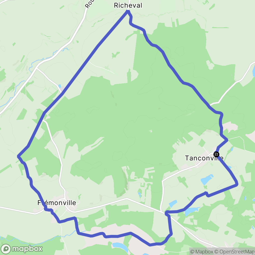 Tanconville : carte du parcours de randonnée - France