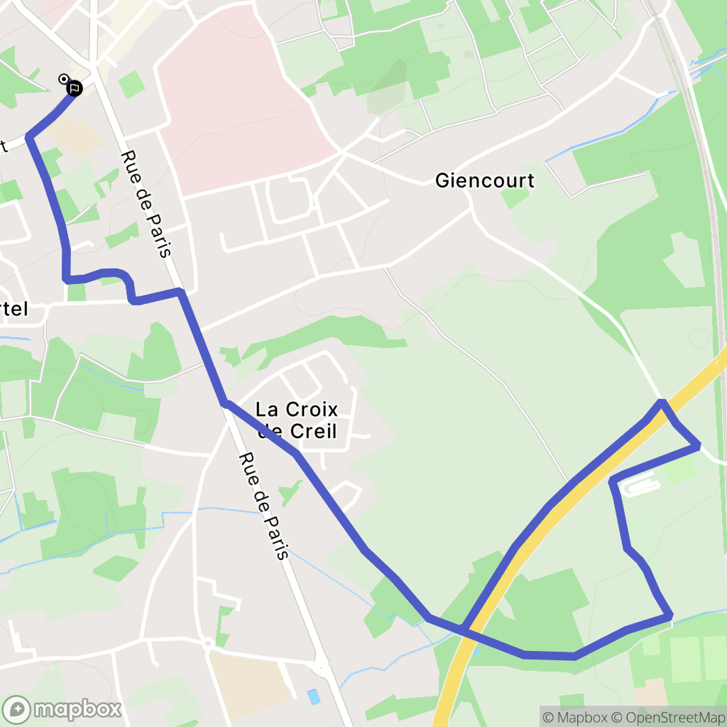 Clermont : carte du parcours de randonnée - France
