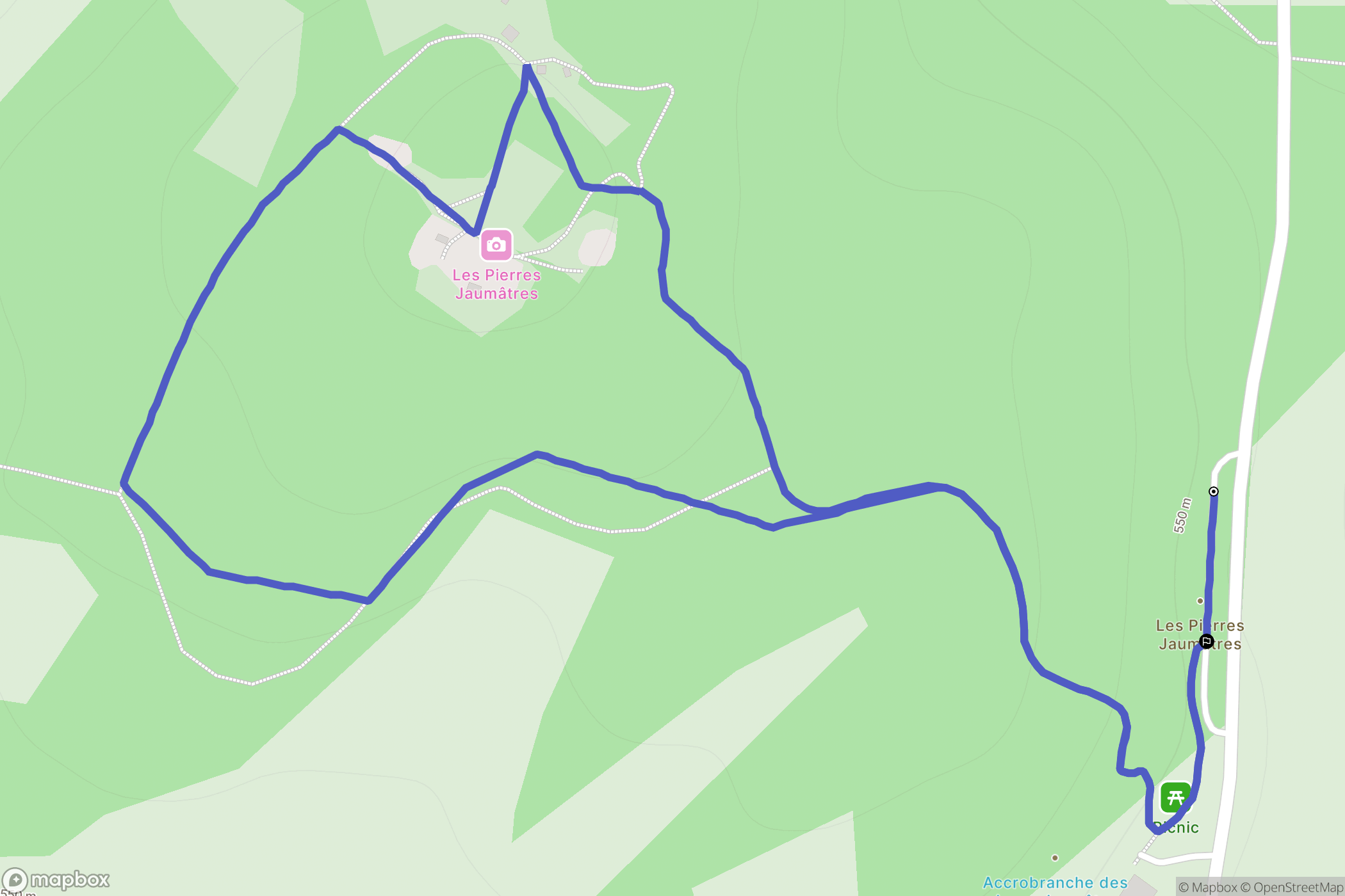 Toulx-Sainte-Croix : carte du parcours de randonnée - France