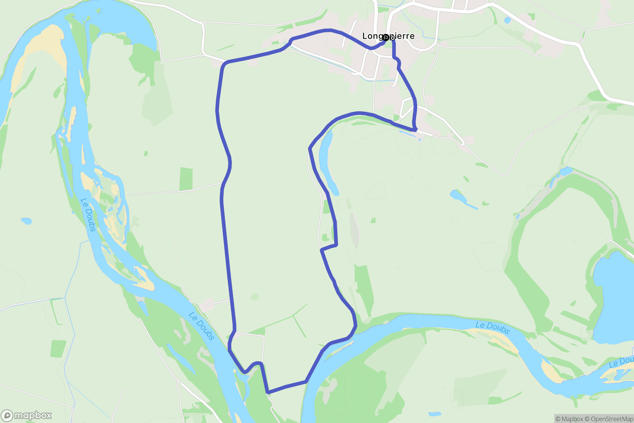 Longepierre : carte du parcours de randonnée - France