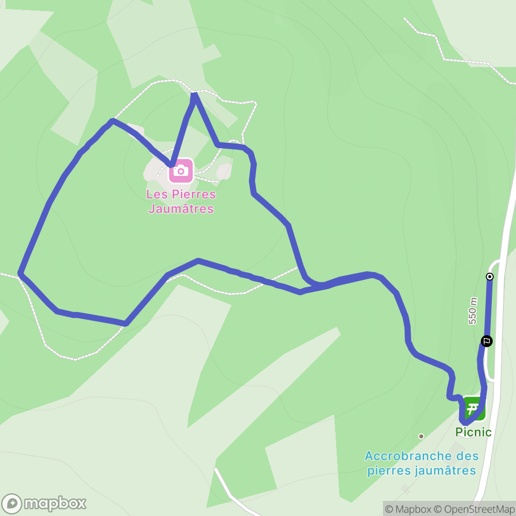 Toulx-Sainte-Croix : carte du parcours de randonnée - France