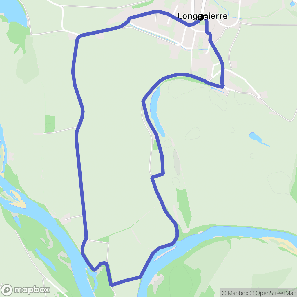 Longepierre : carte du parcours de randonnée - France