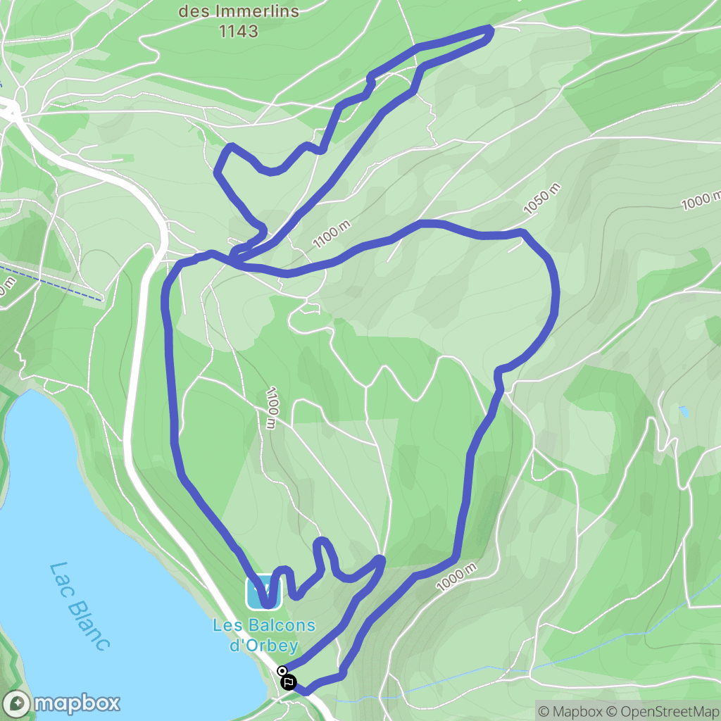 Orbey : carte du parcours de randonnée - France