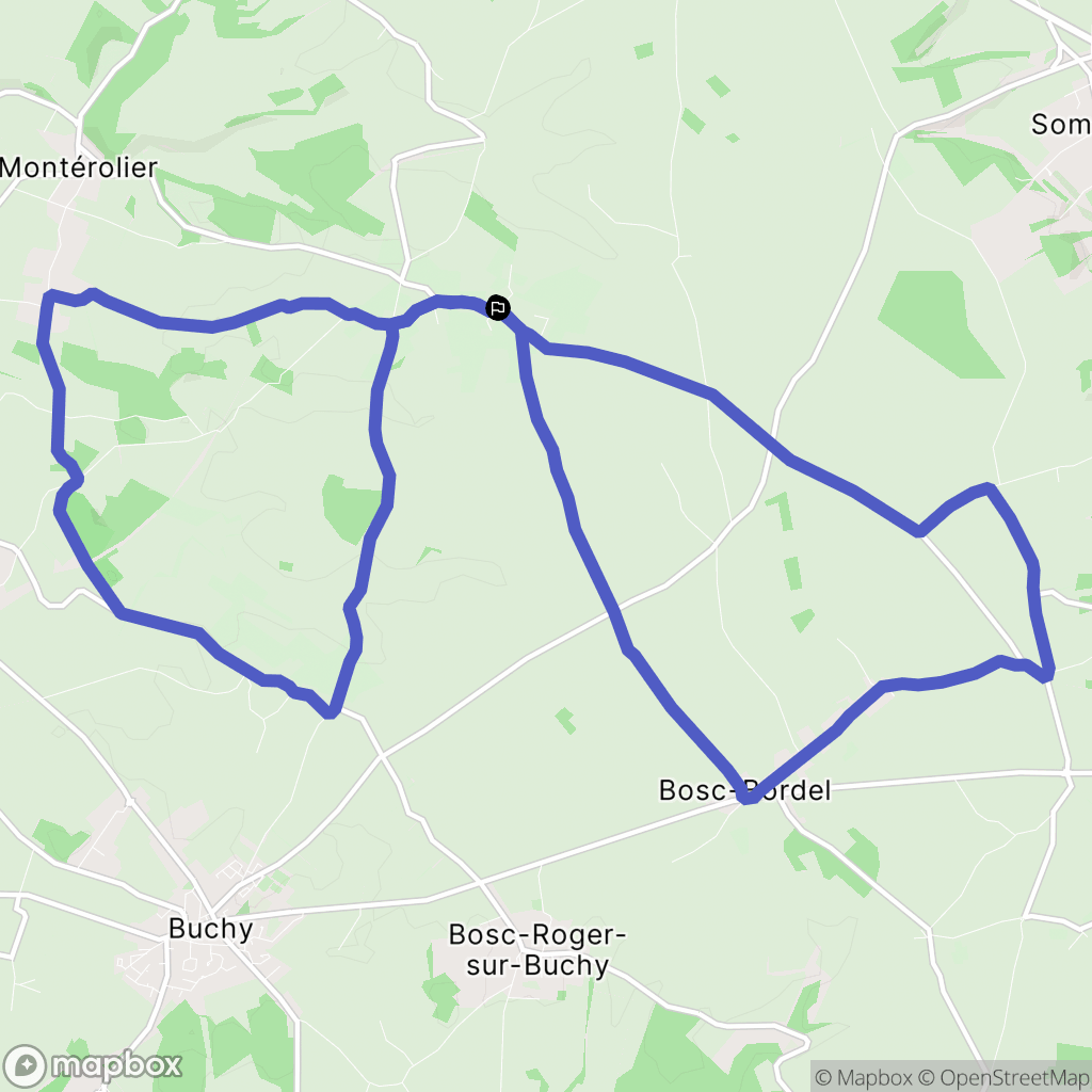 Mathonville : carte du parcours de randonnée - France