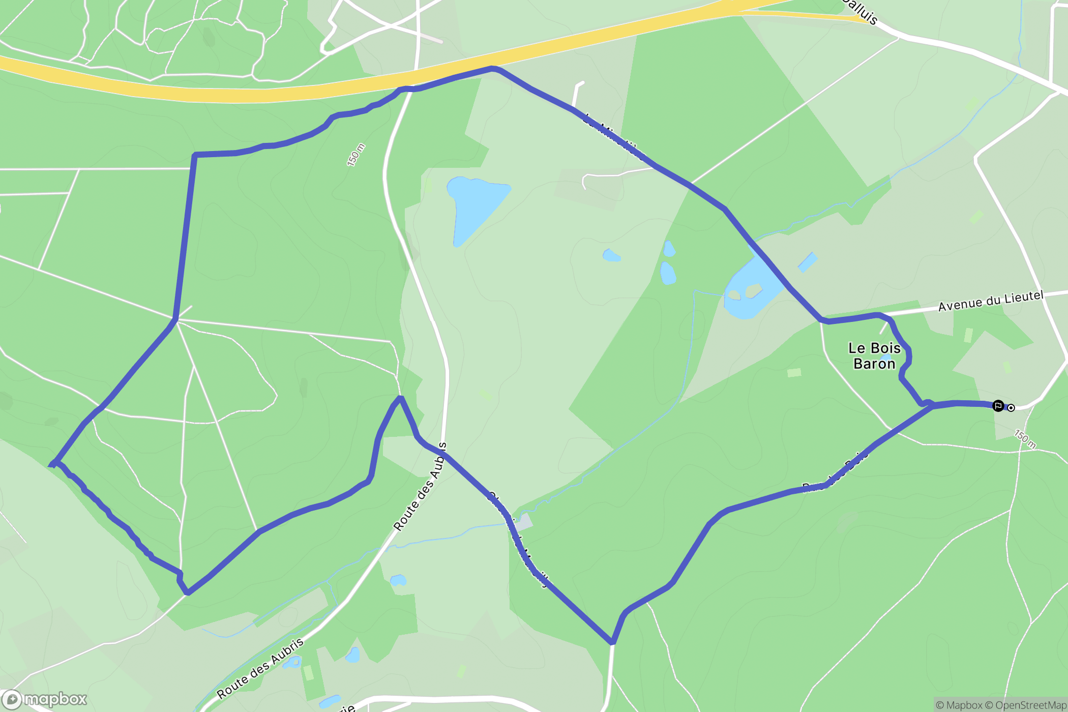 Galluis : carte du parcours de randonnée - France