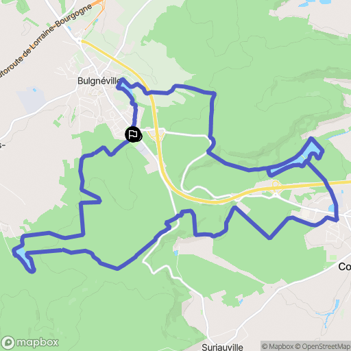 Bulgnéville : carte du parcours de randonnée - France