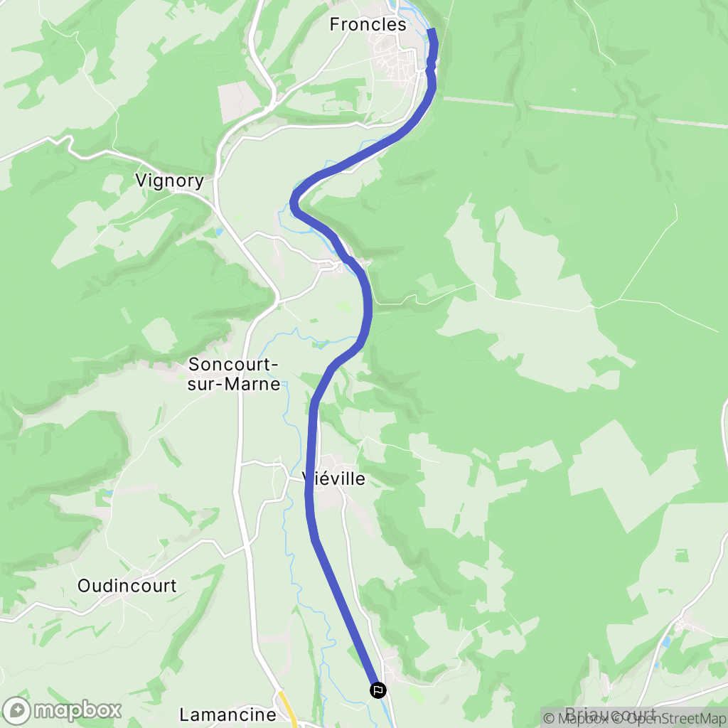 Bologne : carte du parcours de randonnée - France
