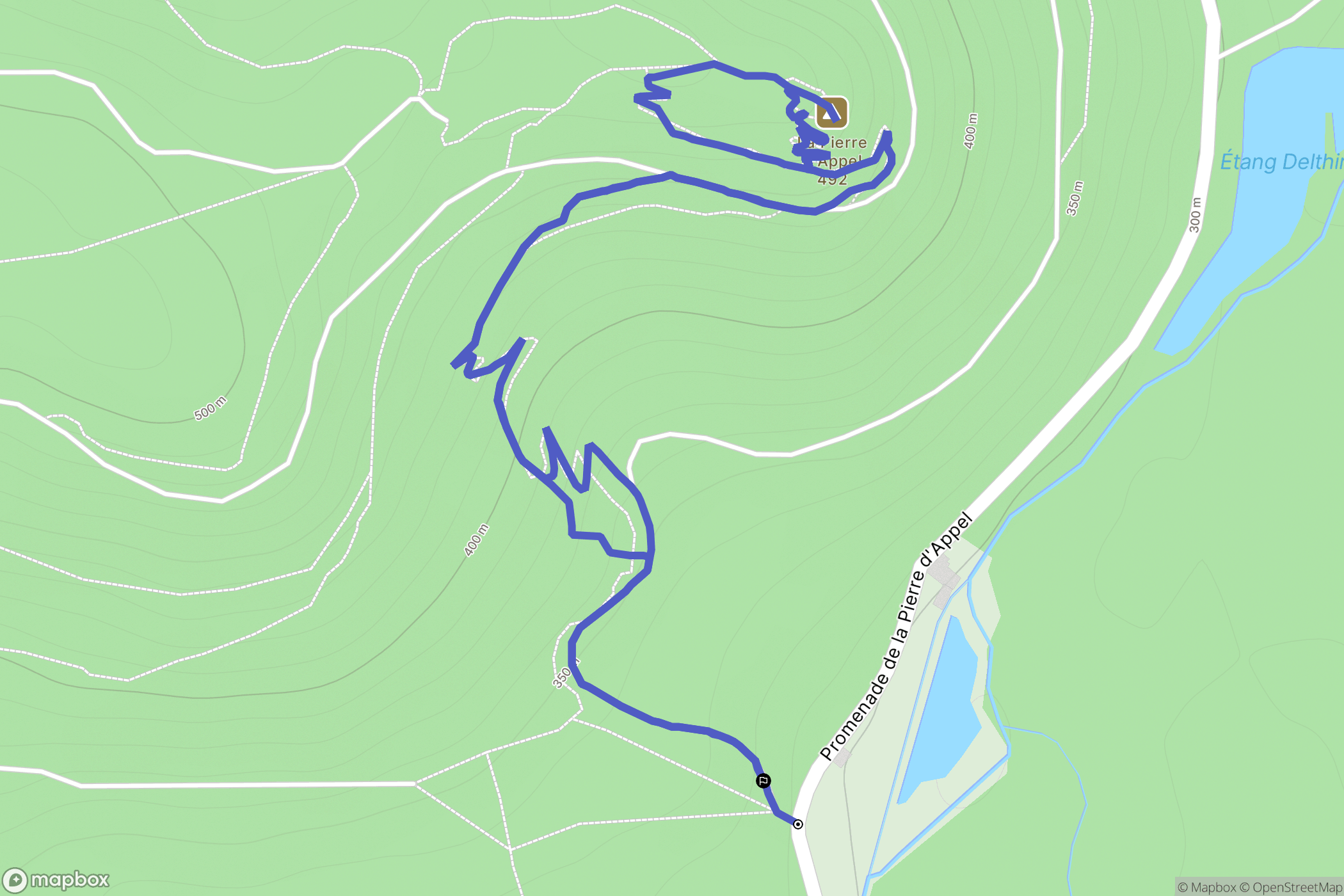 Étival-Clairefontaine : carte du parcours de randonnée - France