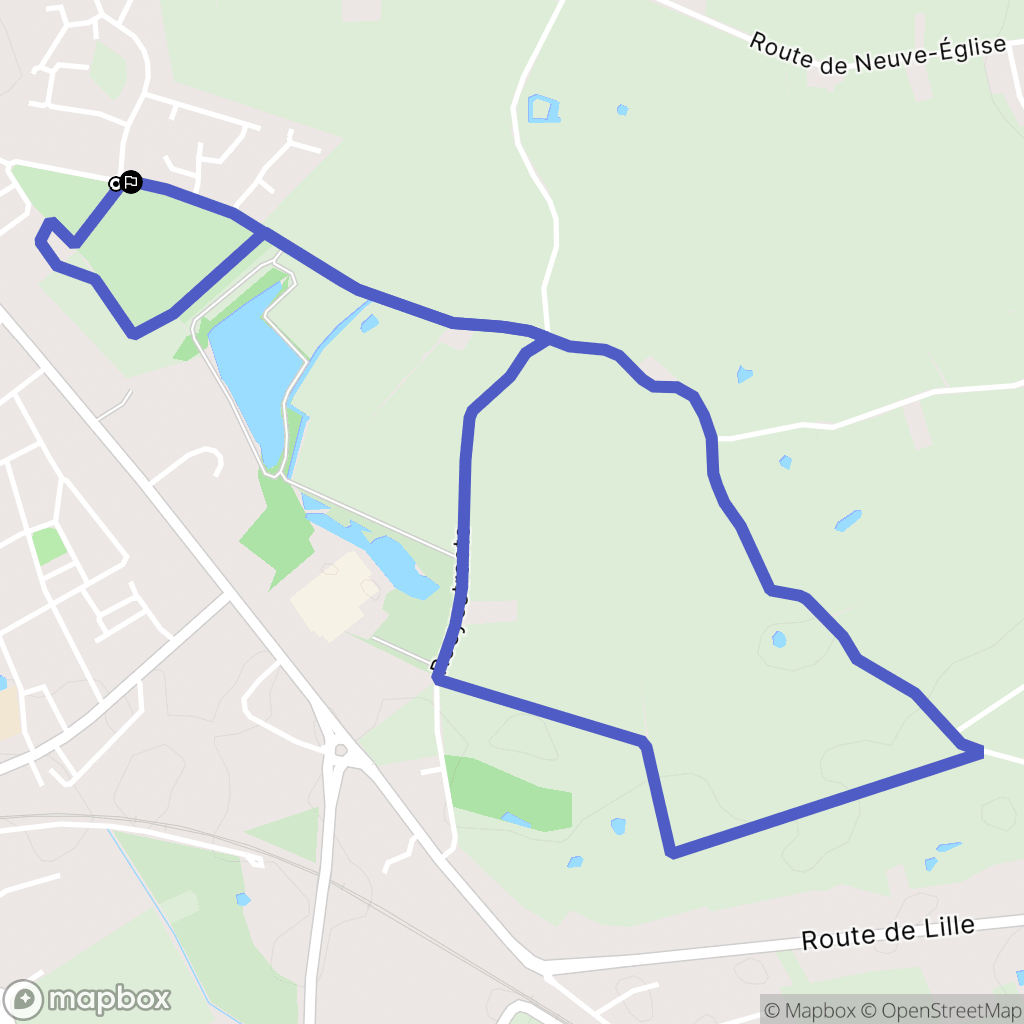 Bailleul : carte du parcours de randonnée - France