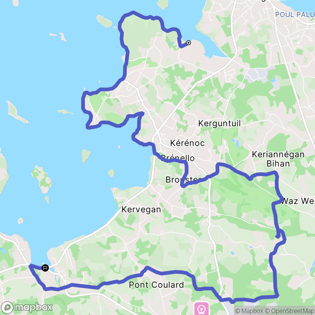 Trégastel : carte du parcours de randonnée - France