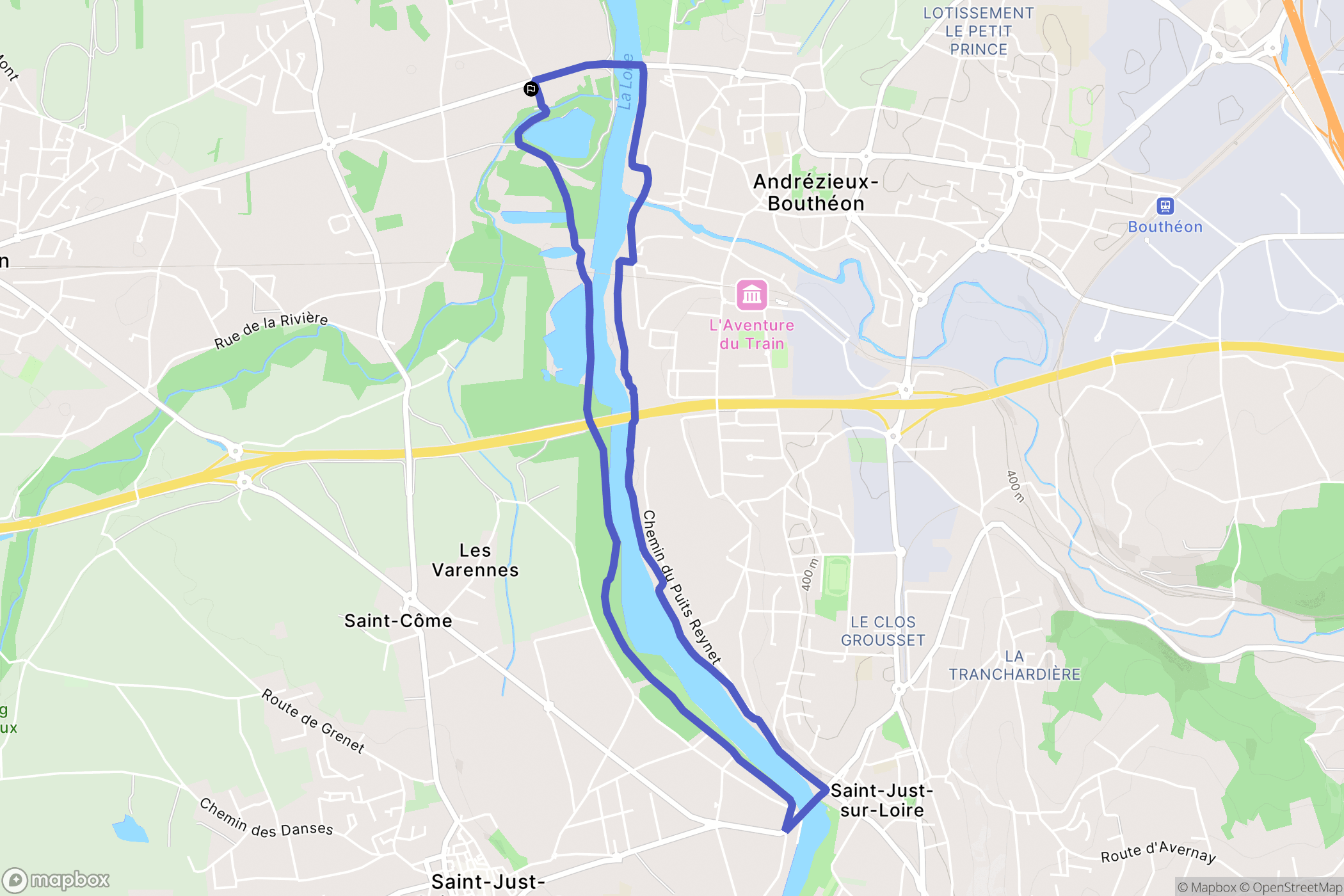 Saint-Cyprien : carte du parcours de randonnée - France
