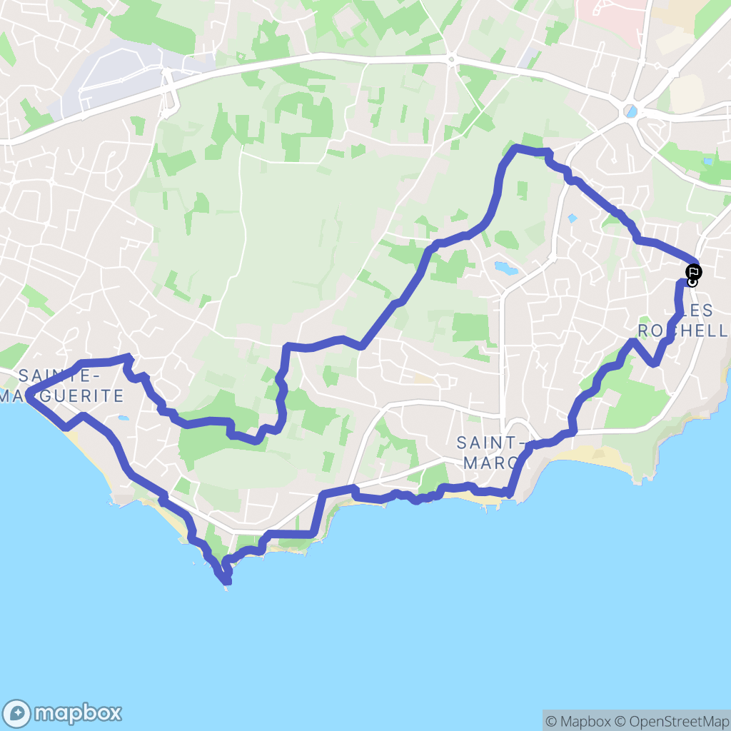 Saint-Nazaire : carte du parcours de randonnée - France