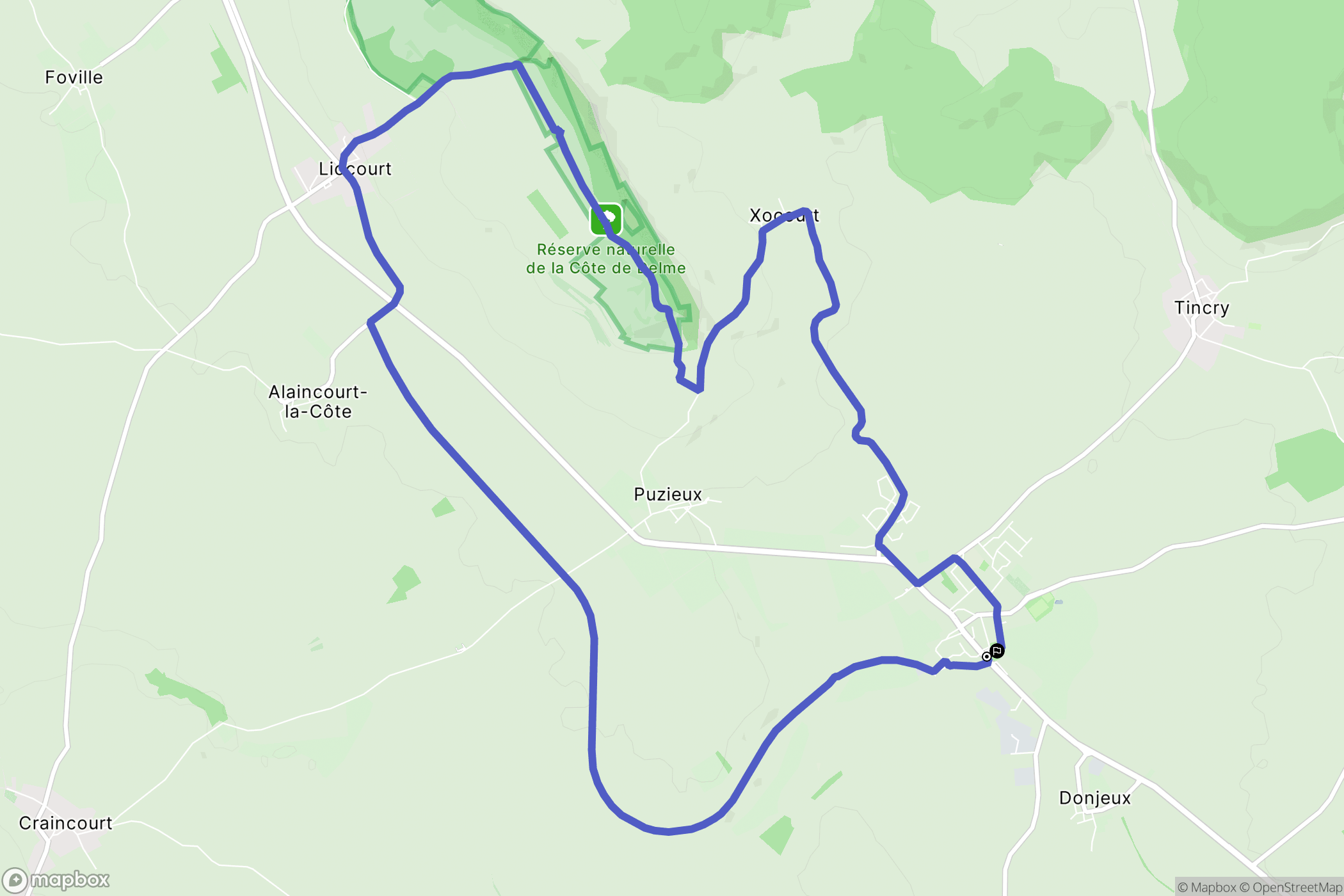 Delme : carte du parcours de randonnée - France
