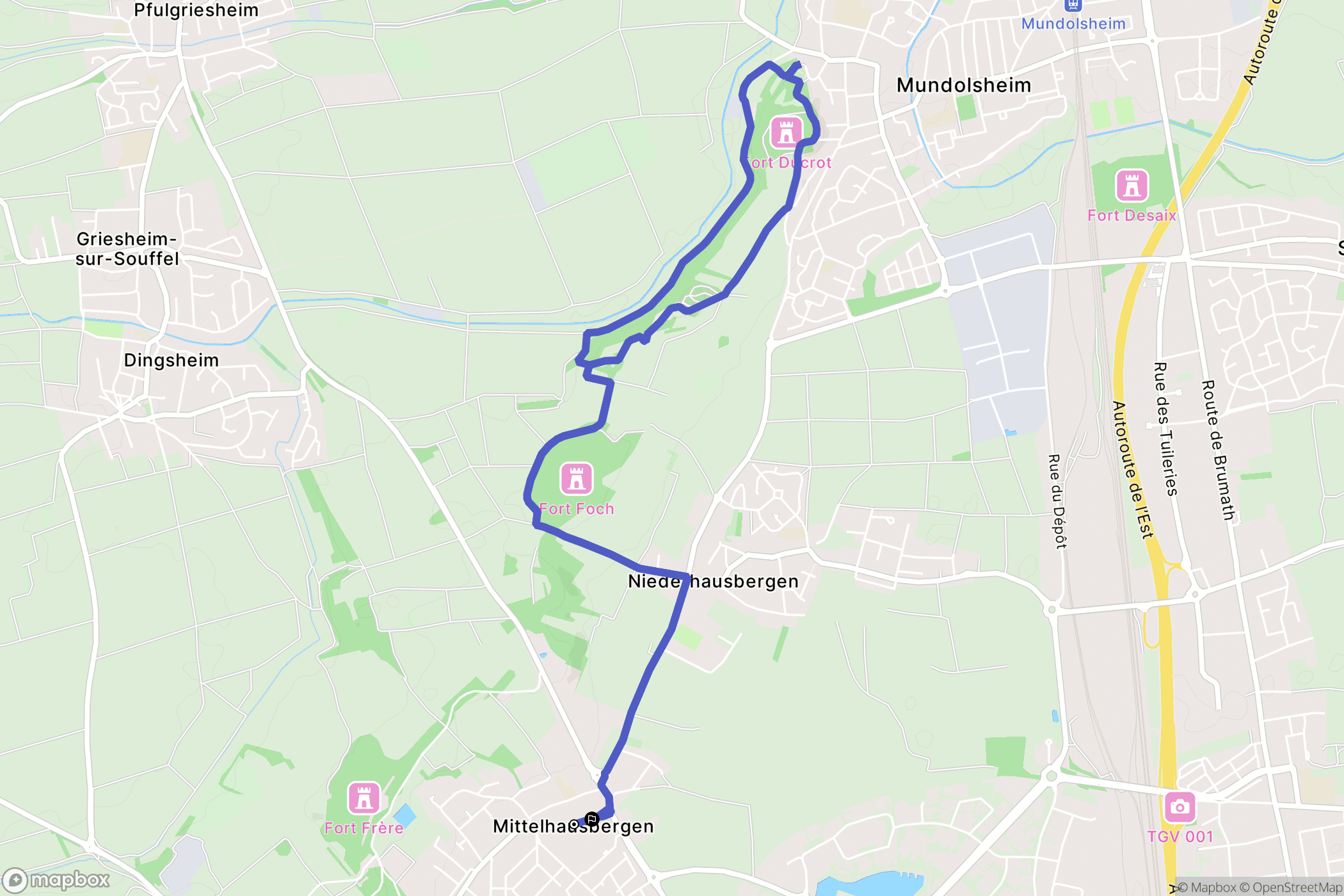 Mittelhausbergen: routekaart voor buitenactiviteiten - France