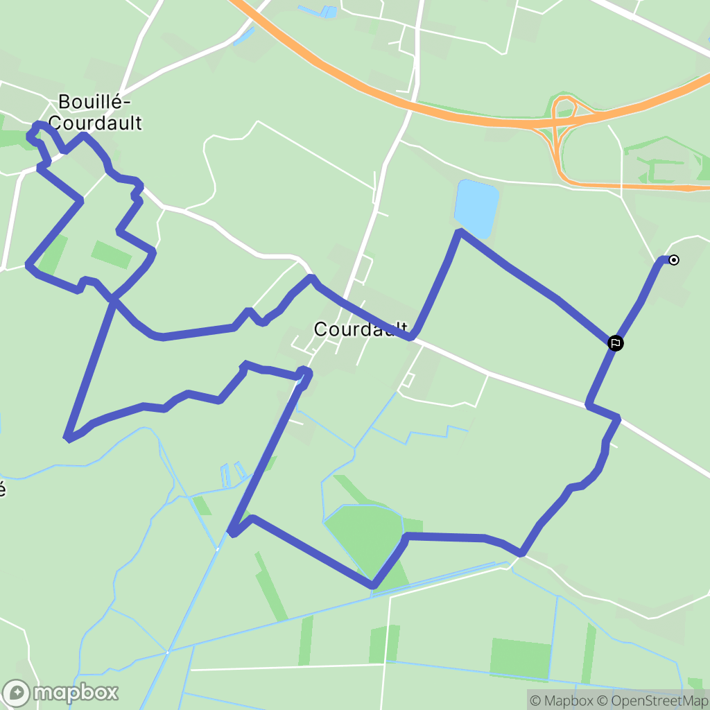 Rives-d'Autise : carte du parcours de randonnée - France