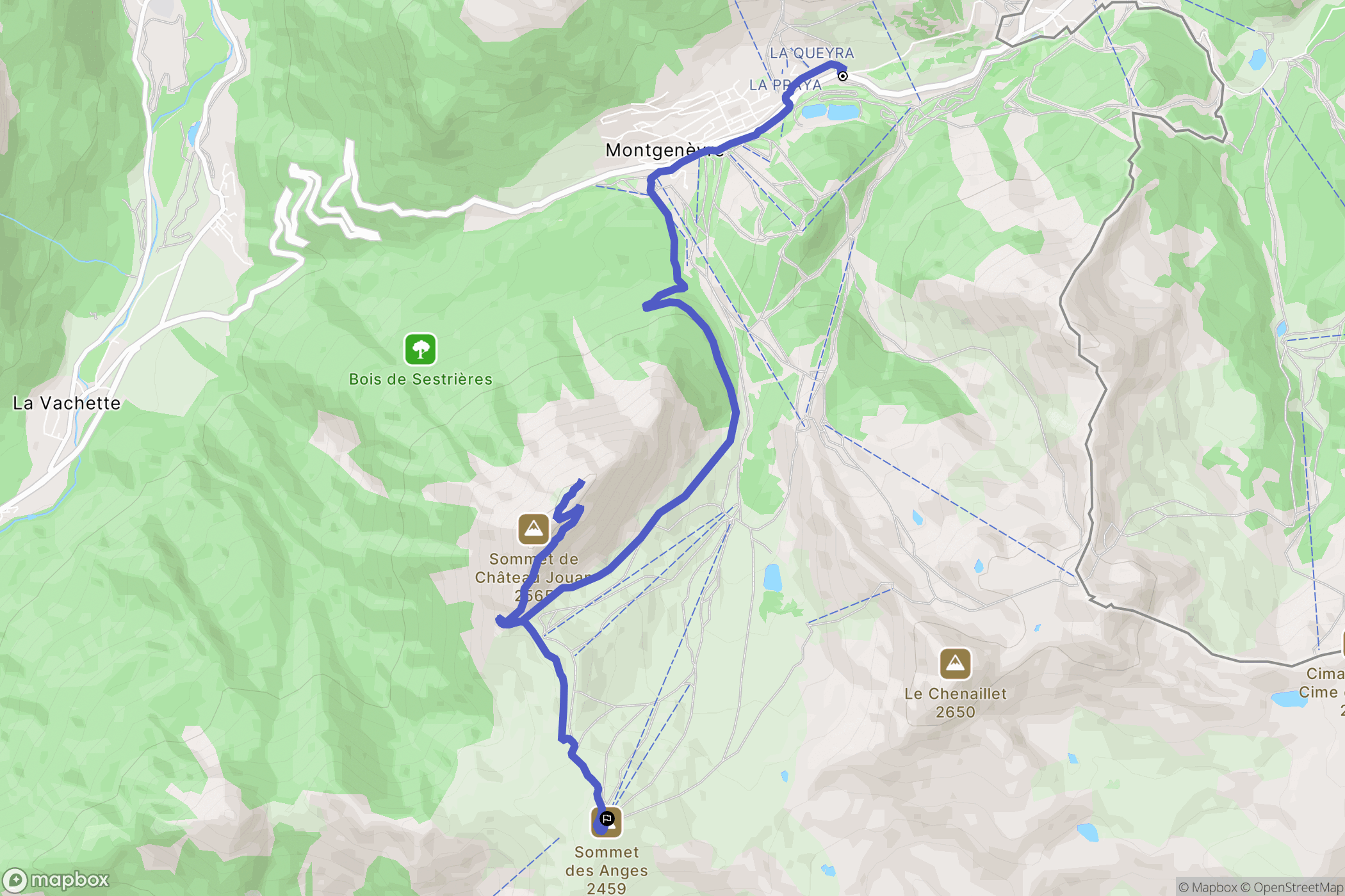 Montgenèvre: routekaart voor buitenactiviteiten - France