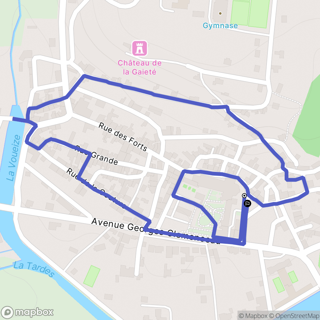 Chambon-sur-Voueize : carte du parcours de randonnée - France