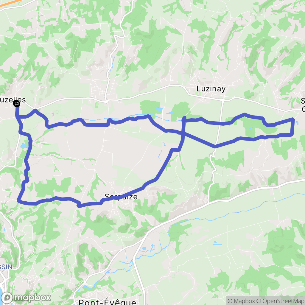 Chuzelles : carte du parcours de randonnée - France
