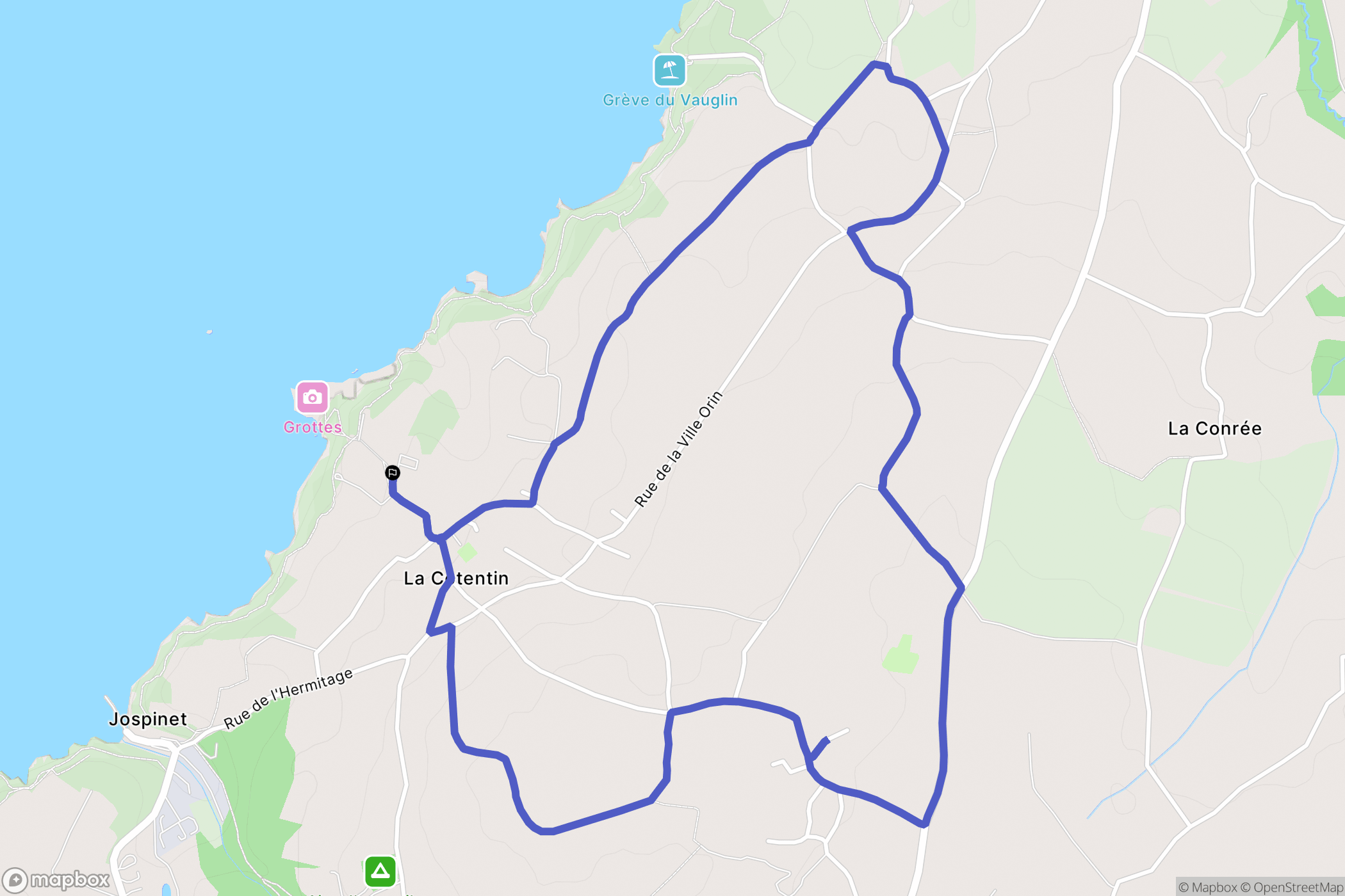 Lamballe-Armor : carte du parcours de randonnée - France
