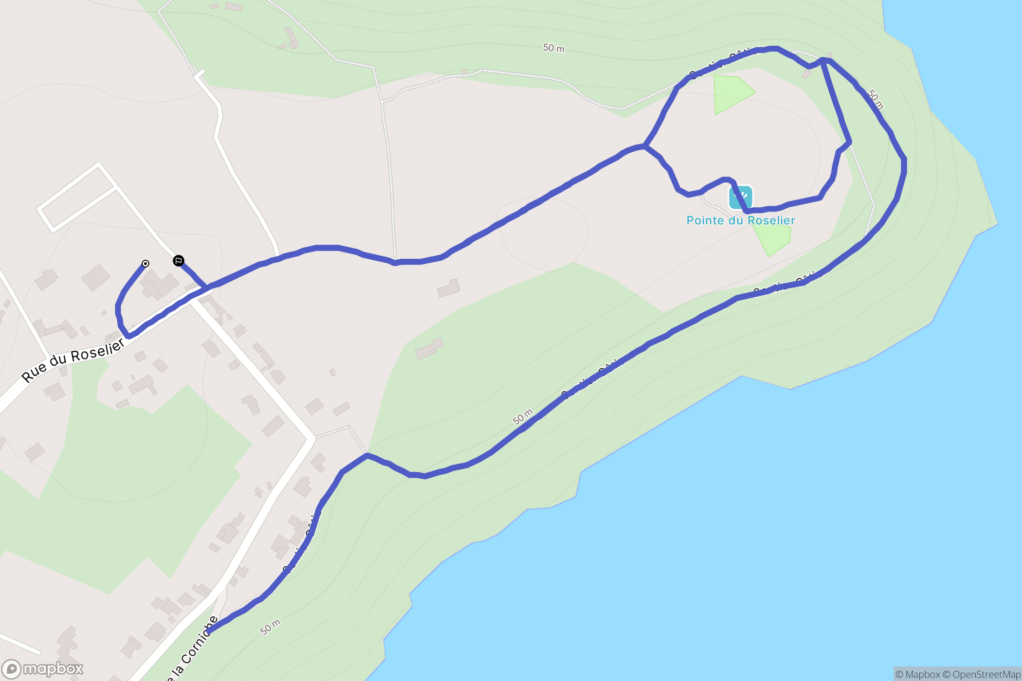 Saint Laurent de la Mer : carte du parcours de randonnée - France