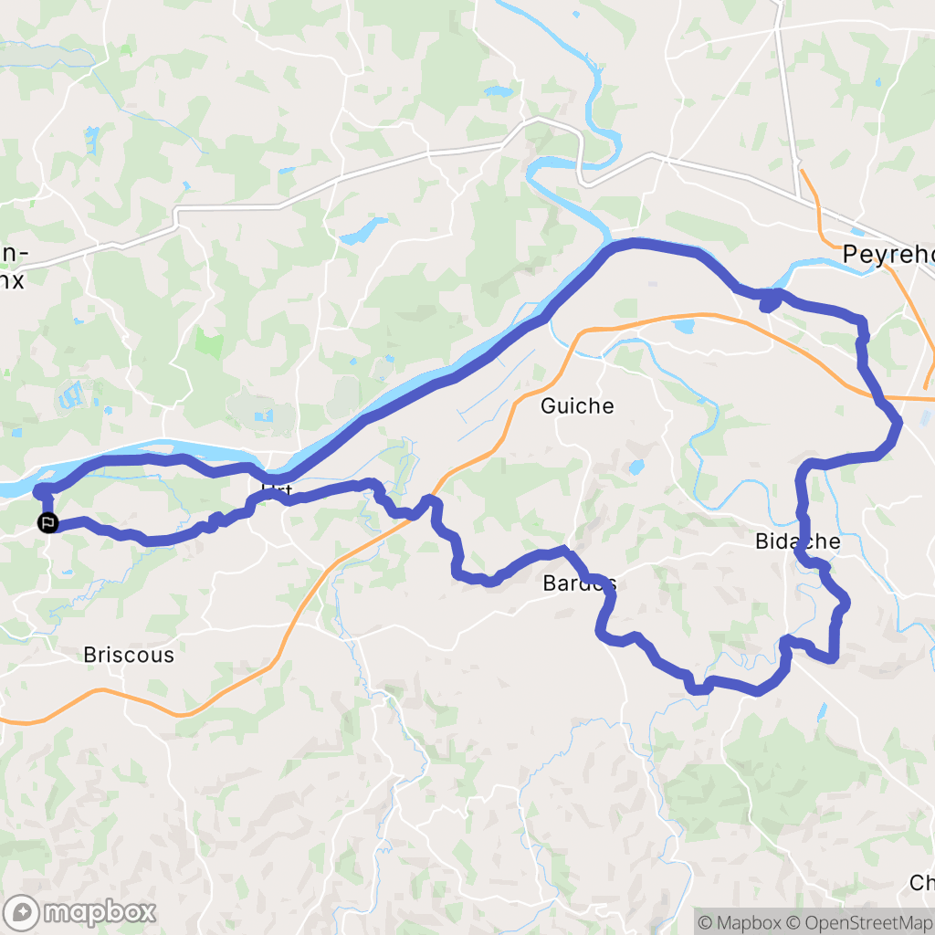 Urcuit : carte du parcours de randonnée - France