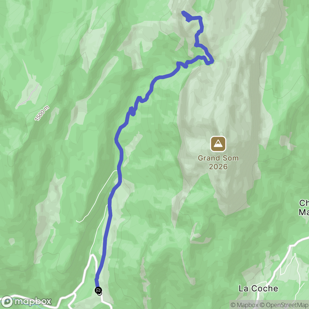 Saint-Pierre-de-Chartreuse : carte du parcours de randonnée - France
