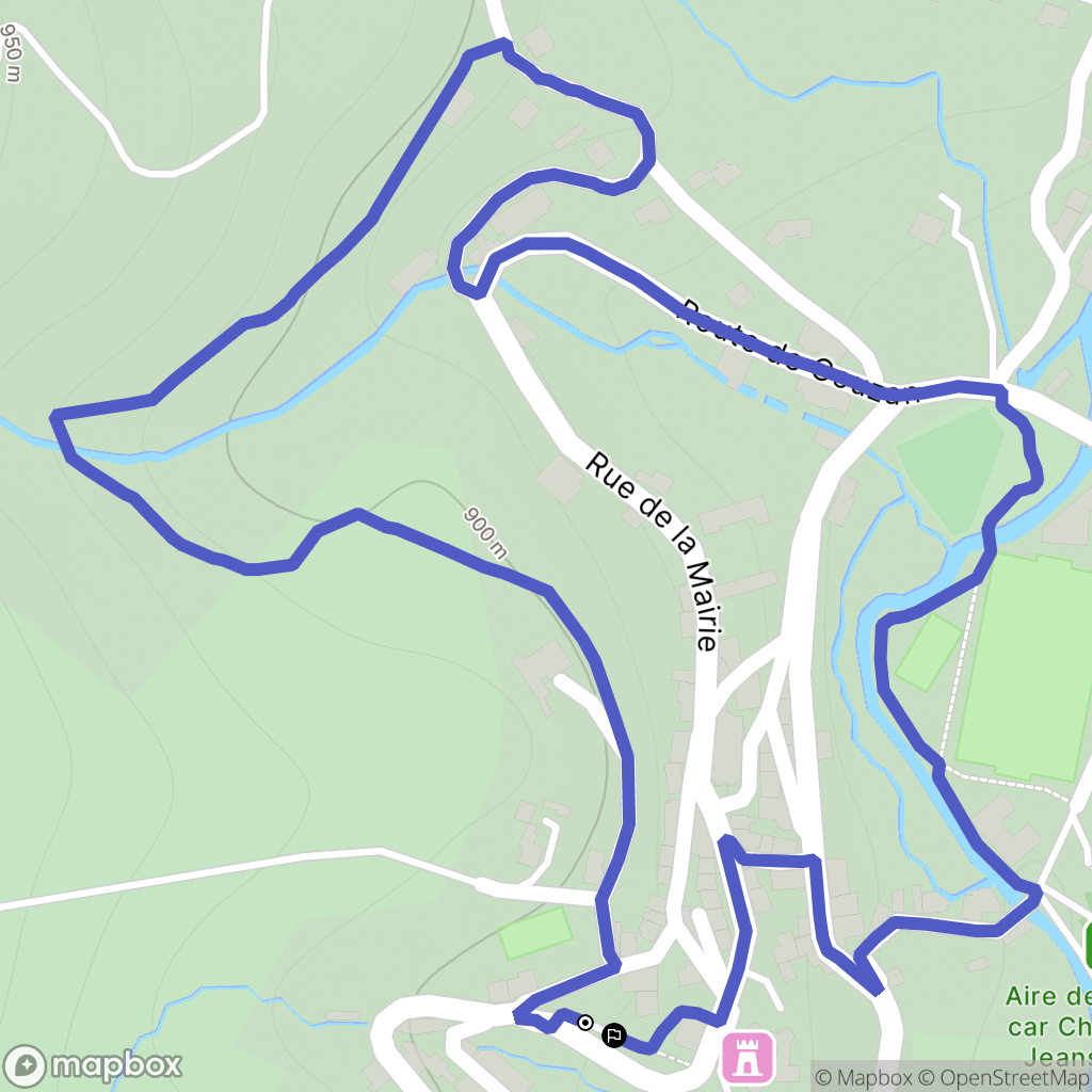 Chalmazel-Jeansagnière : carte du parcours de randonnée - France