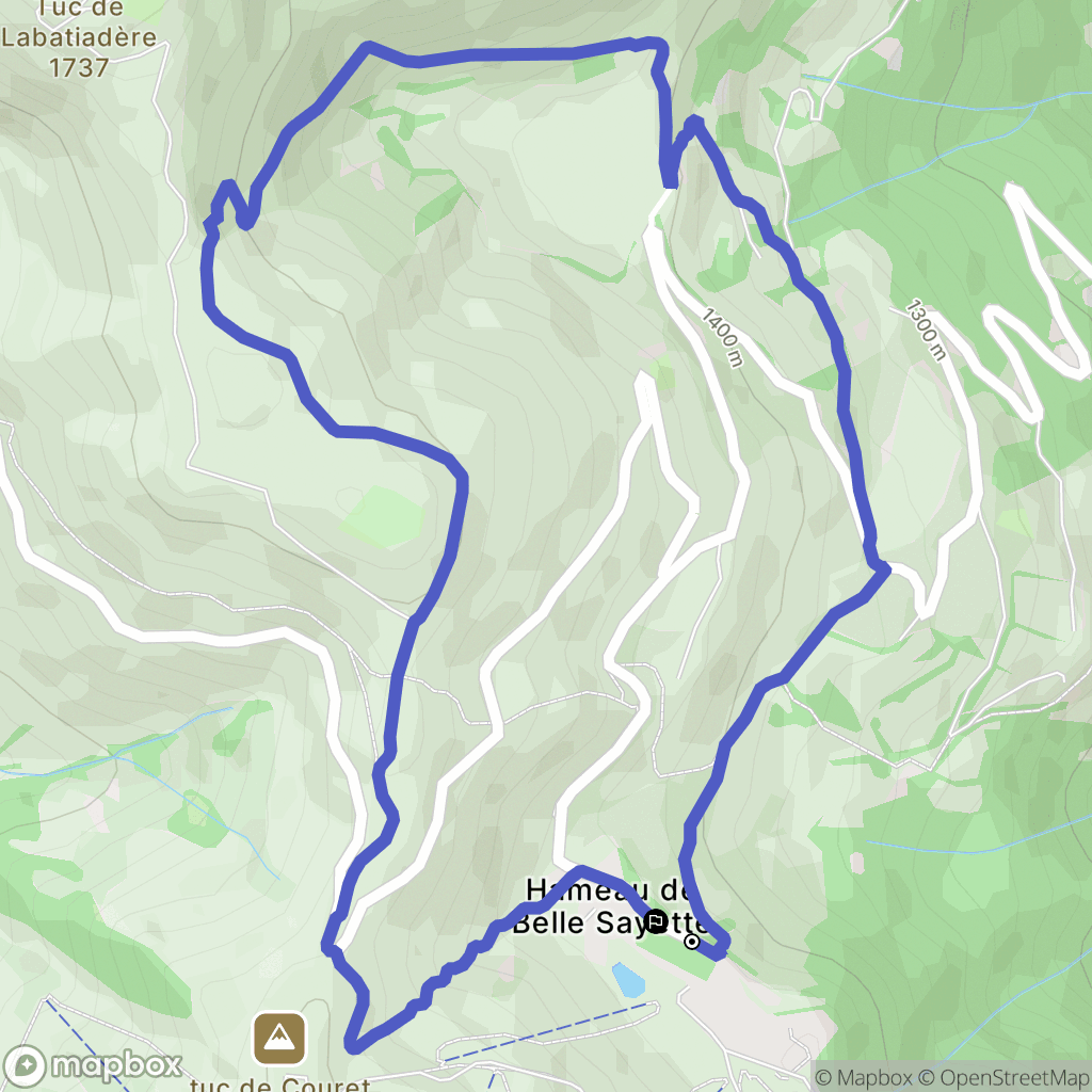 Val Louron : carte du parcours de randonnée - France
