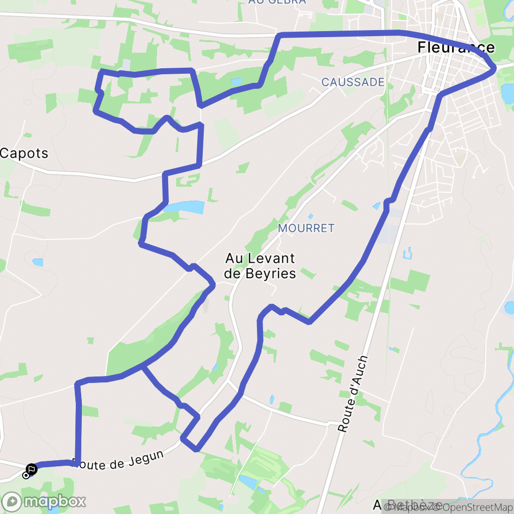 Fleurance : carte du parcours de randonnée - France