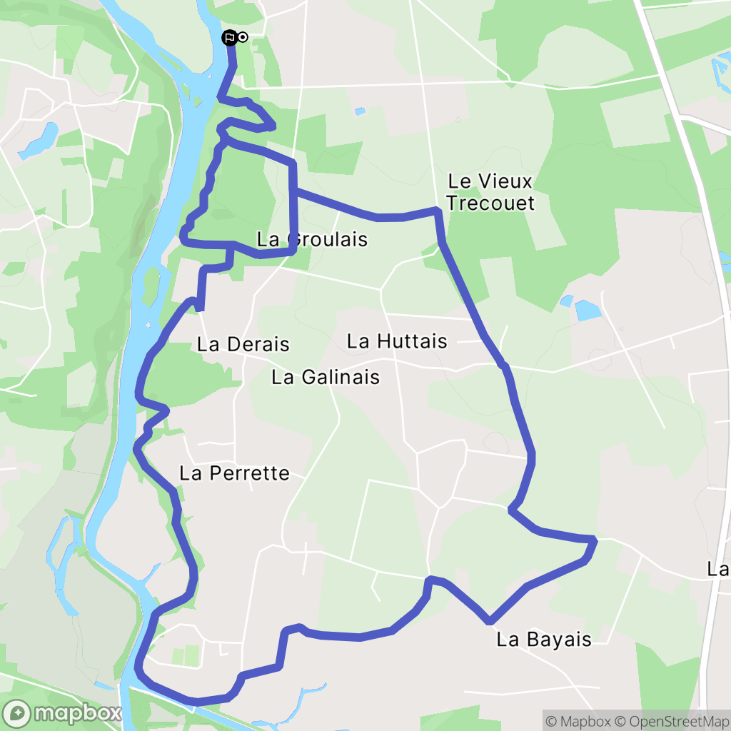 Bains-sur-Oust : carte du parcours de randonnée - France